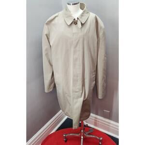 80s Vintage Men's Khaki Stafford All Weather Trench Coat - XL Long